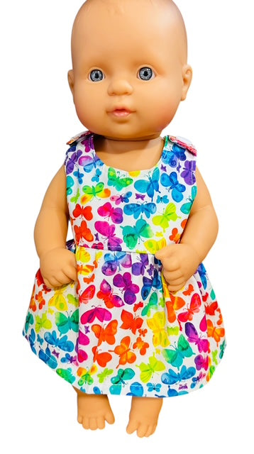 Butterfly Kisses Doll dress. Fits MiniLands doll (32cm) as shown